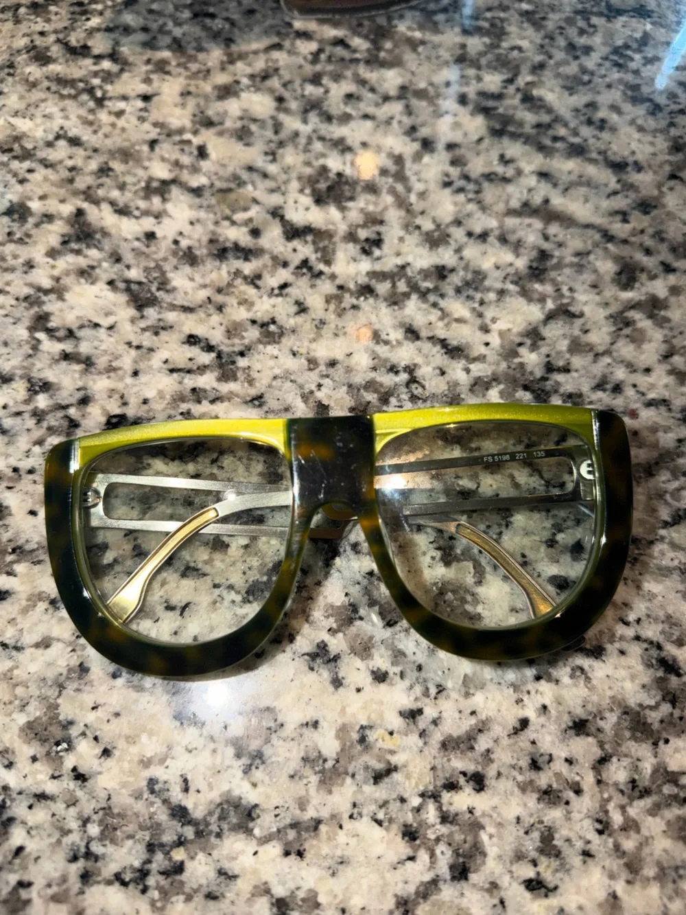 Fendi Olive Green Square Acetate Sunglasses